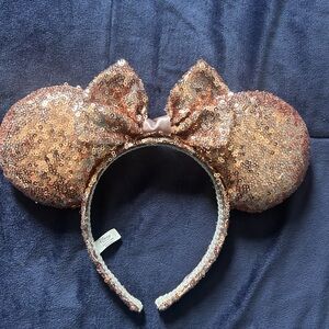Rose Gold Sequin Disney Minnie Ears Headband